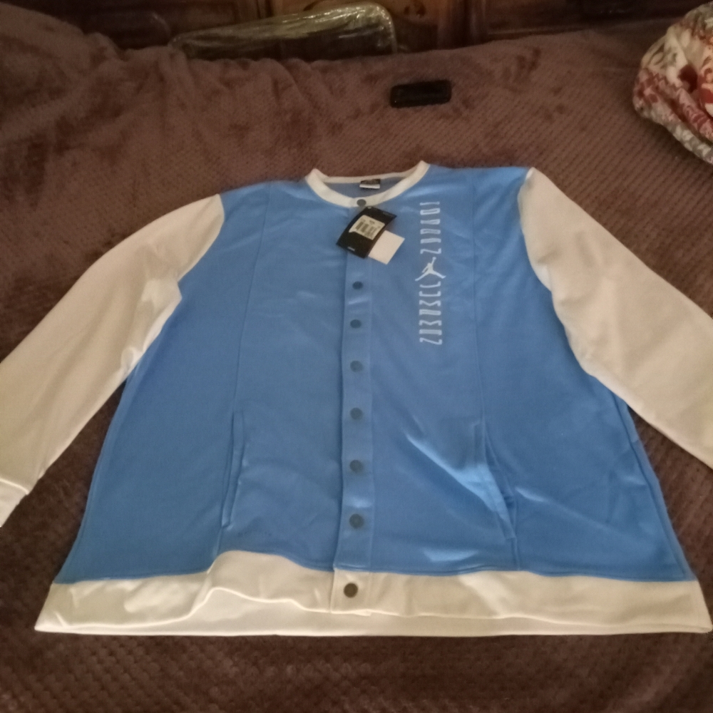 Rare Jordan 11 legen blue button up jacket dri fit 2xl